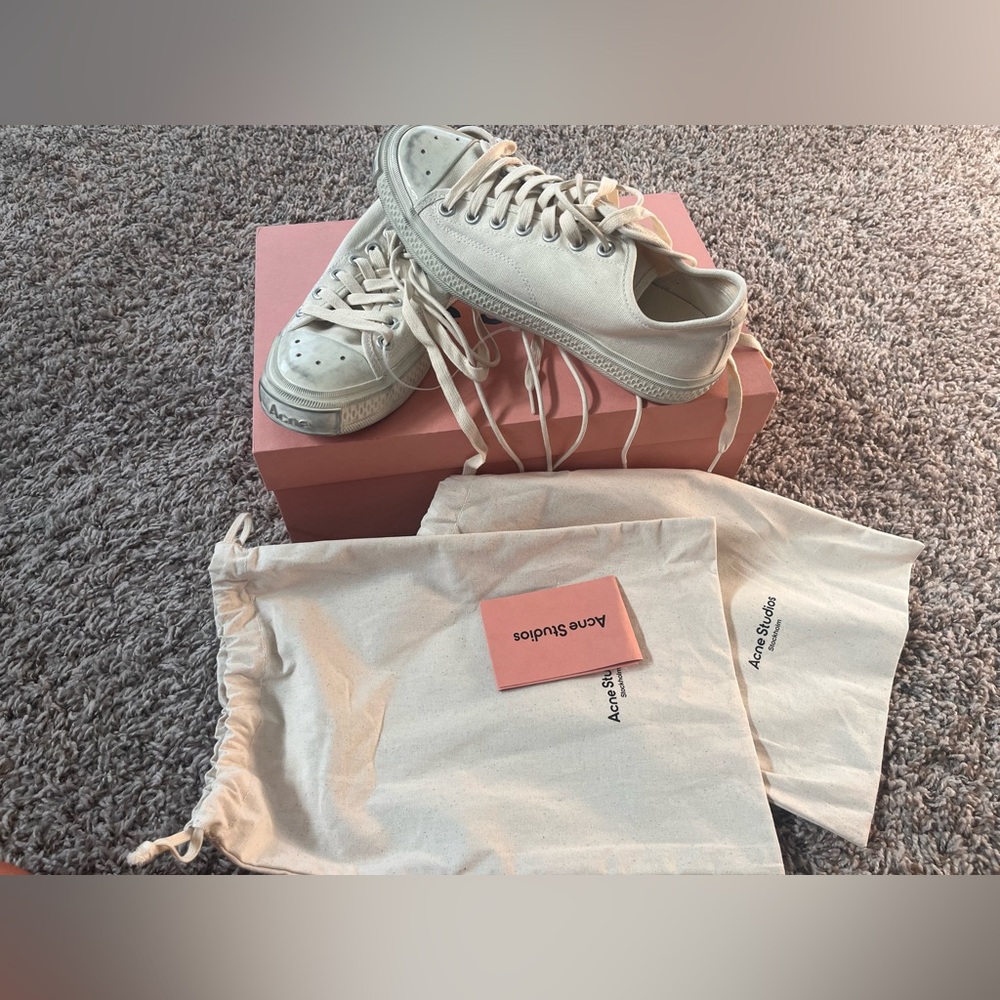 ACNE STUDIOS BALLOW SOFT TUMBLED TAG SNEAKER - Picture 10 of 15